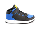 Toddler Black Blue & Yellow Mid Top