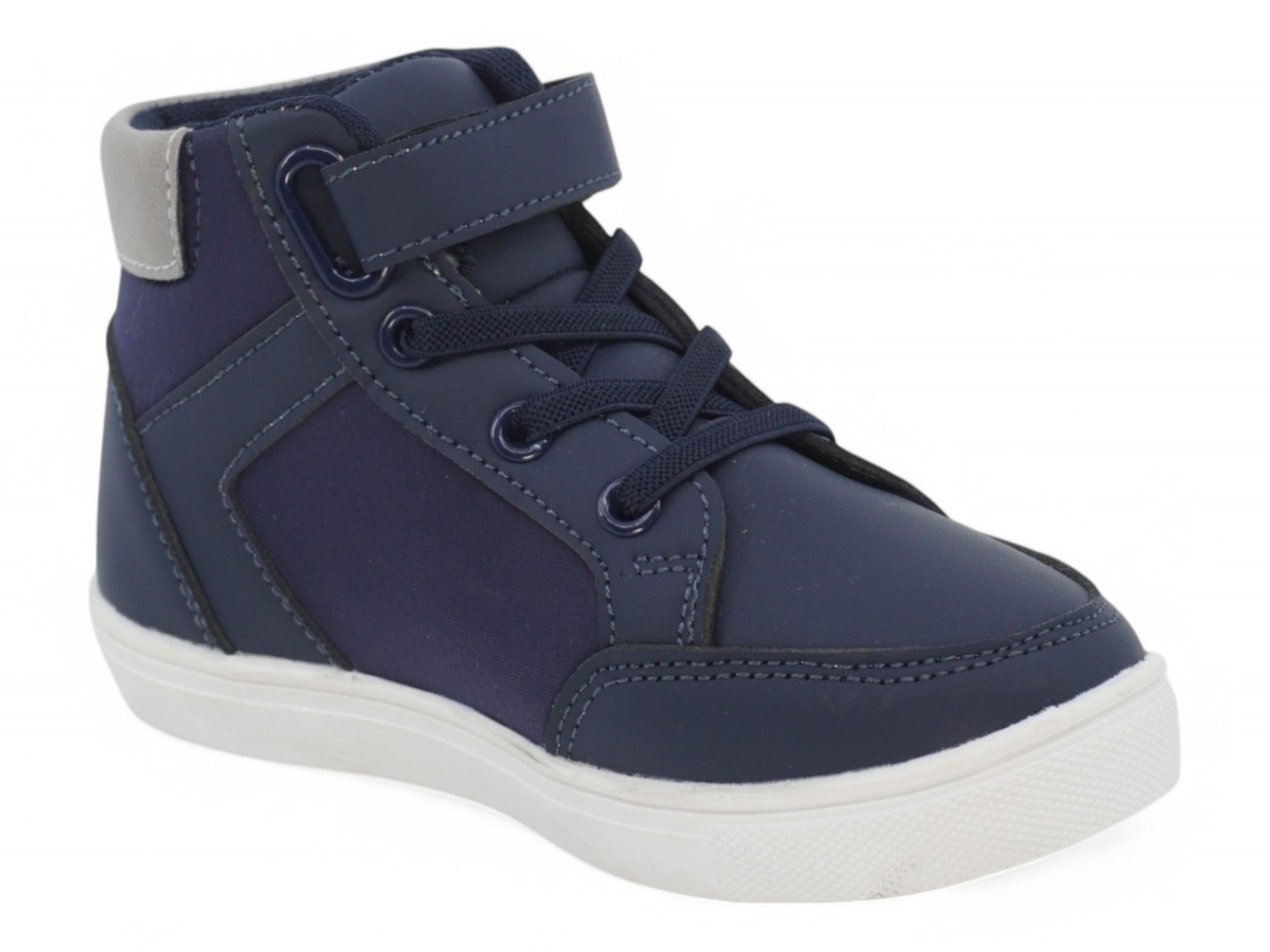 Toddler Navy & Gray High Top Sneaker