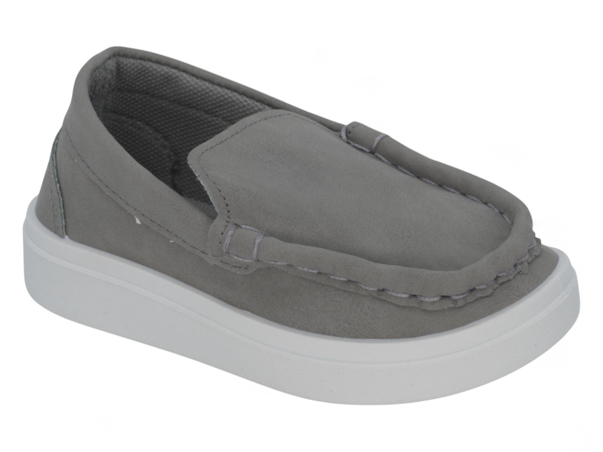 Toddler Gray Faux Suede Casual Loafer