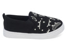 Toddler Black Skater Canvas Slip On