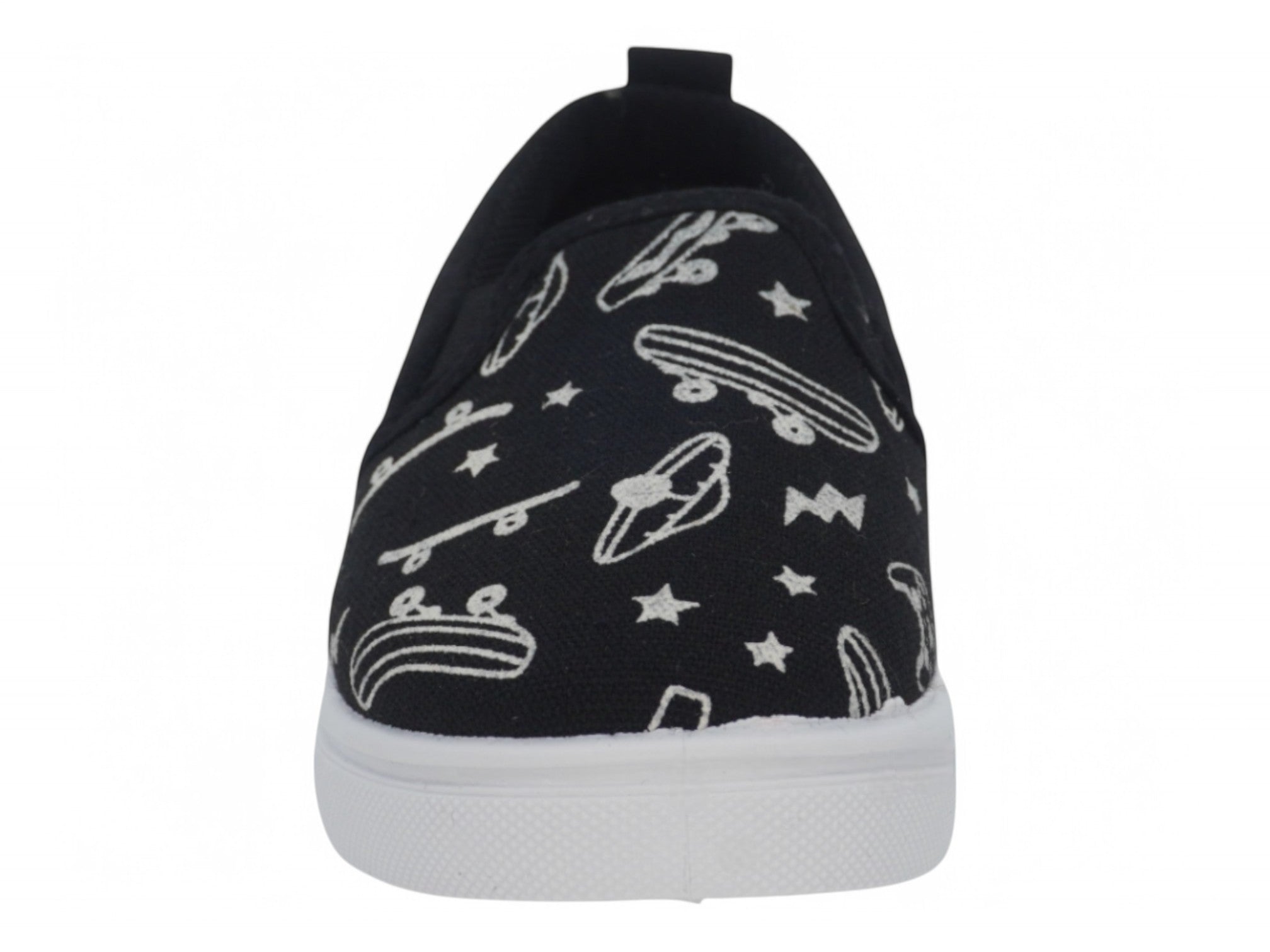 Toddler Black Skater Canvas Slip On