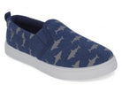 Toddler Blue Shark Canvas Slip On