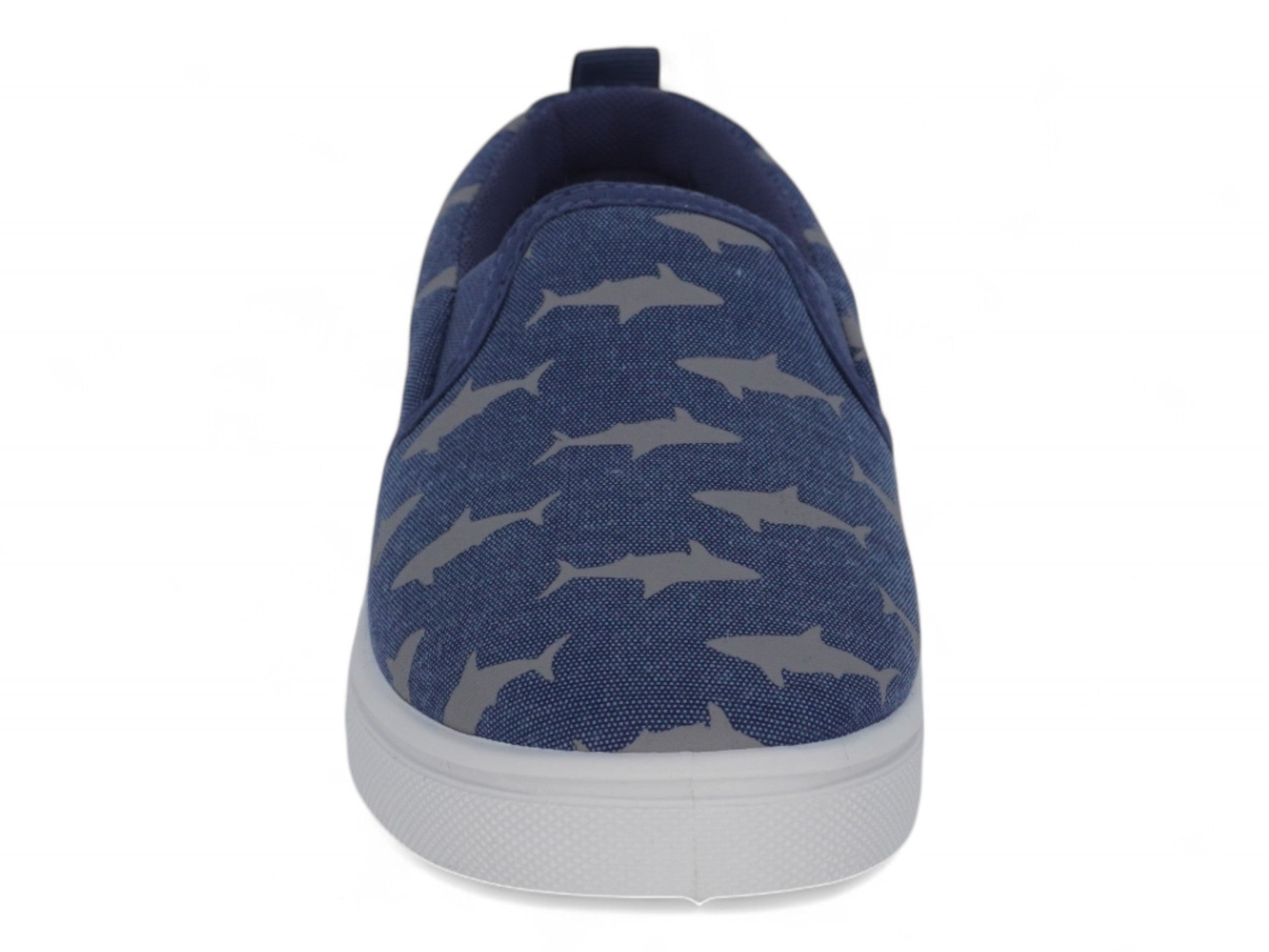Toddler Blue Shark Canvas Slip On
