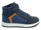 Boys' Navy & Tan High Top
