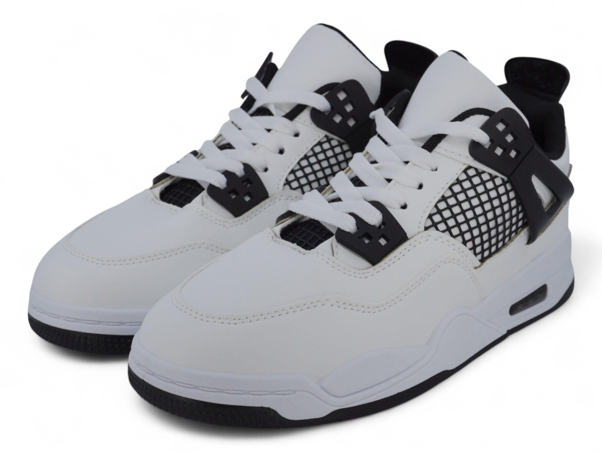 Boys' Black White Net Sneaker