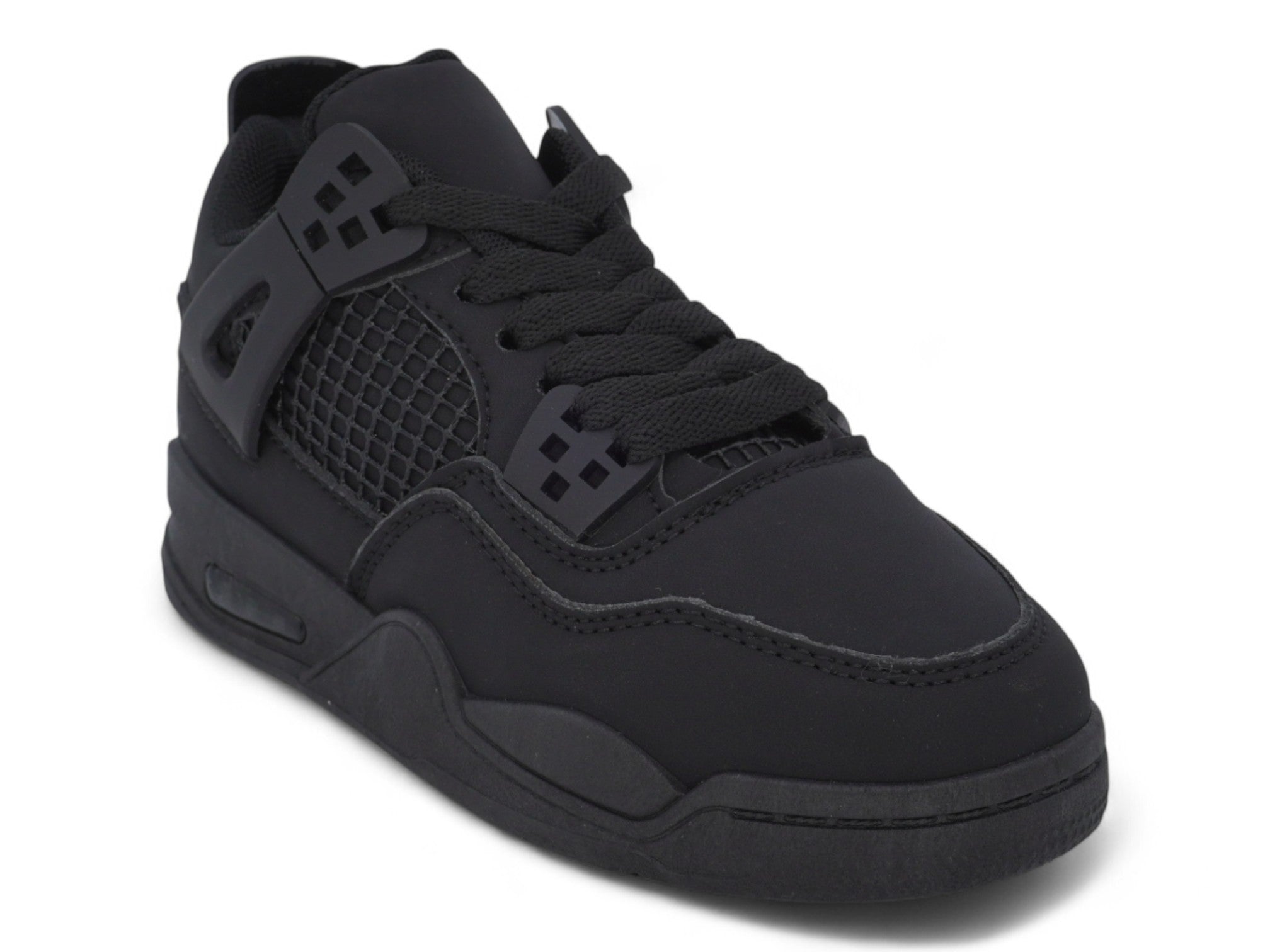 Boys' Triple Black Net Sneaker