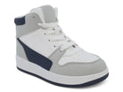 Boys' Navy & White High Top Sneaker