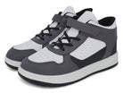 Boys' Black & Gray Mid Top Sneaker