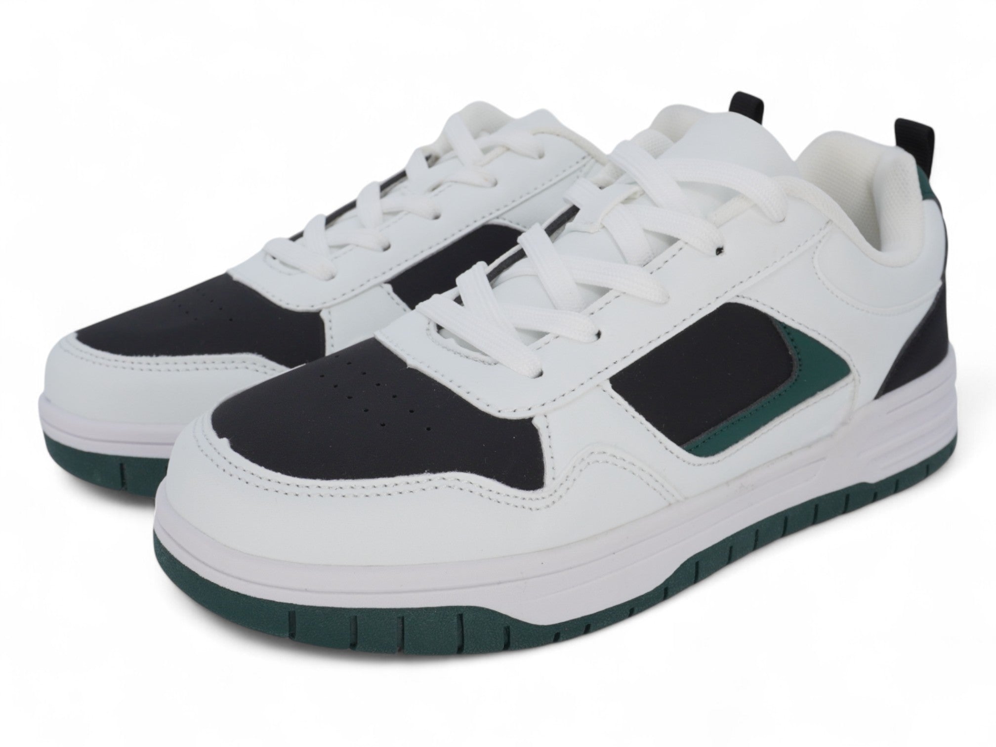 Boy's Green & White Court Sneaker