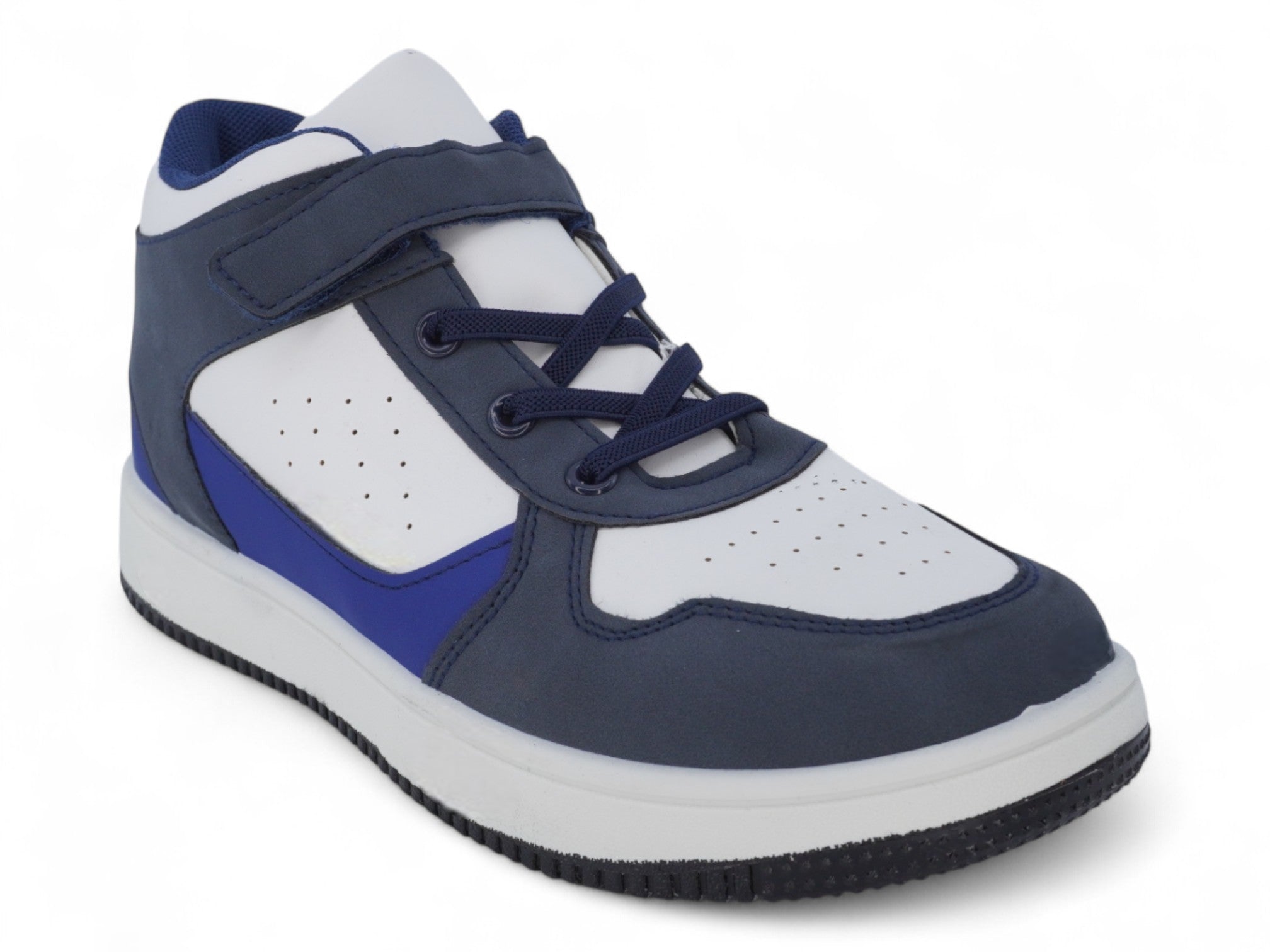 Boys' Two Tone Blue Mid Top Sneaker