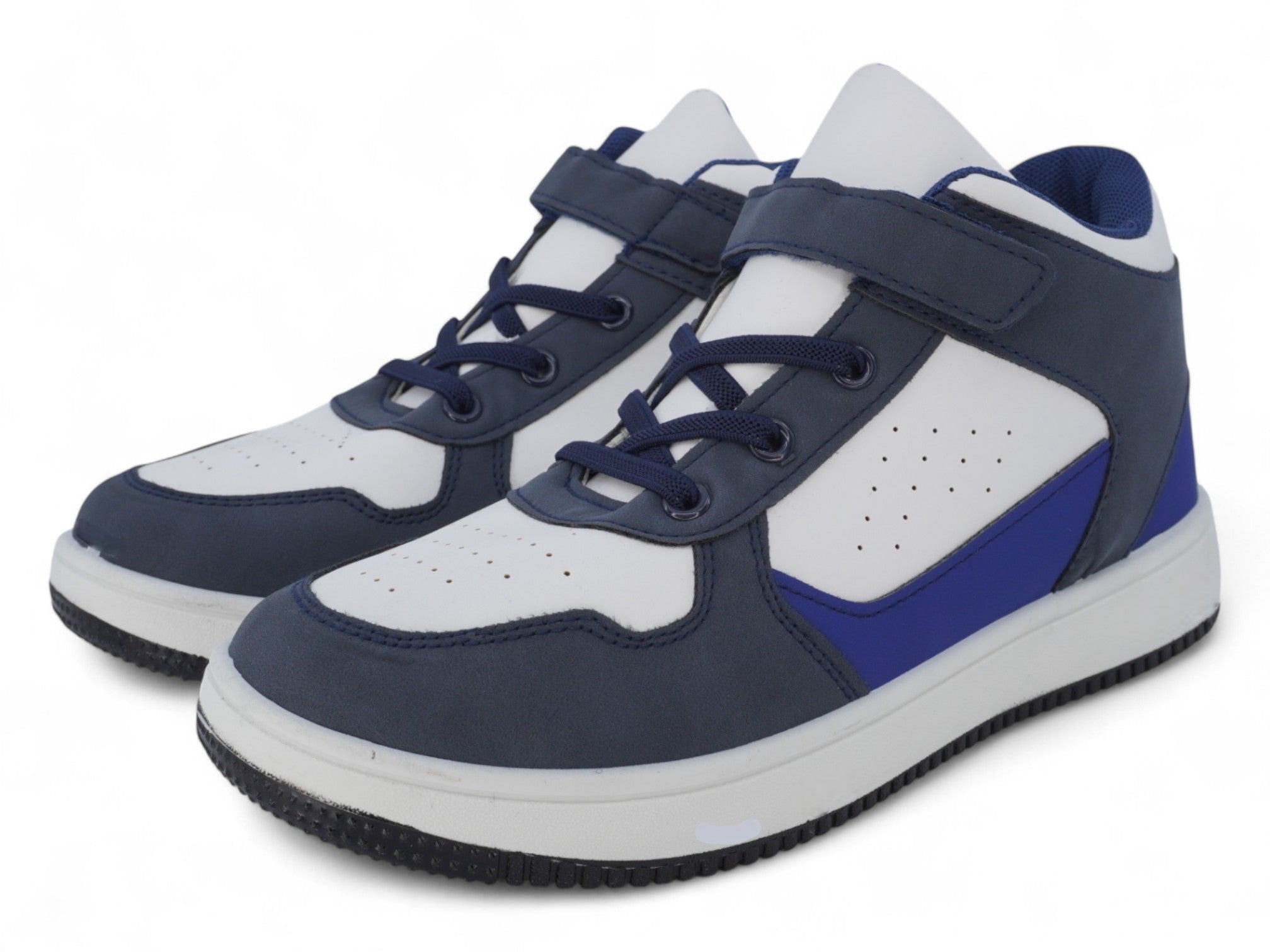 Boys' Two Tone Blue Mid Top Sneaker