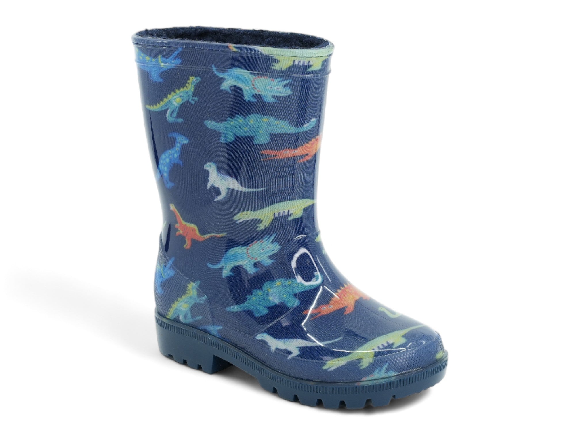 Toddler Navy Dino Print Rainboot