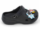 Boys Black Charm Clog