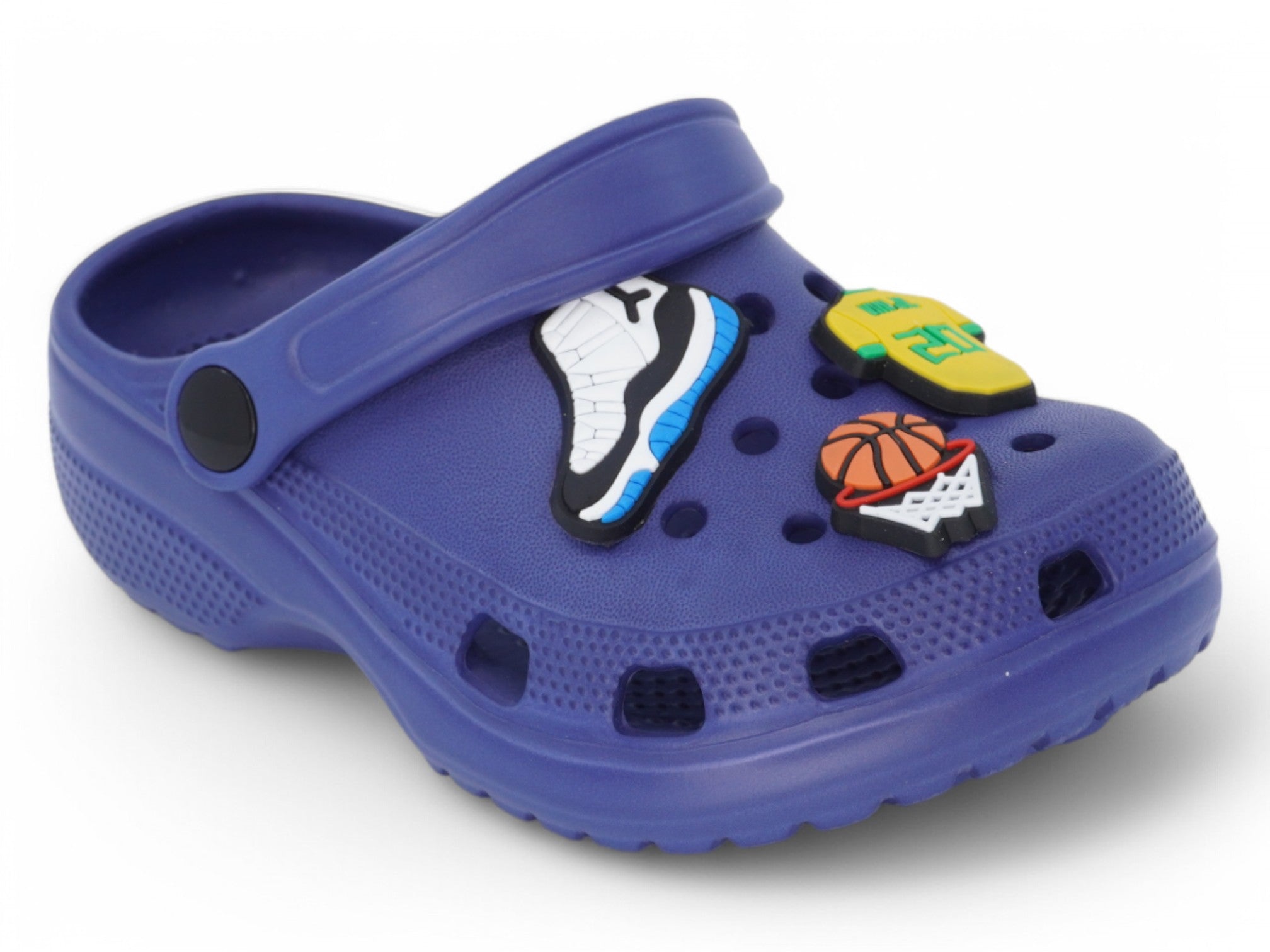 Boys' Navy Soccer Charm Clog