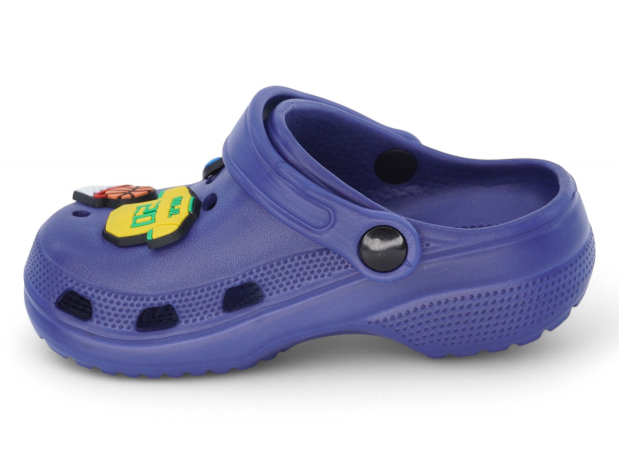 Boys' Navy Soccer Charm Clog
