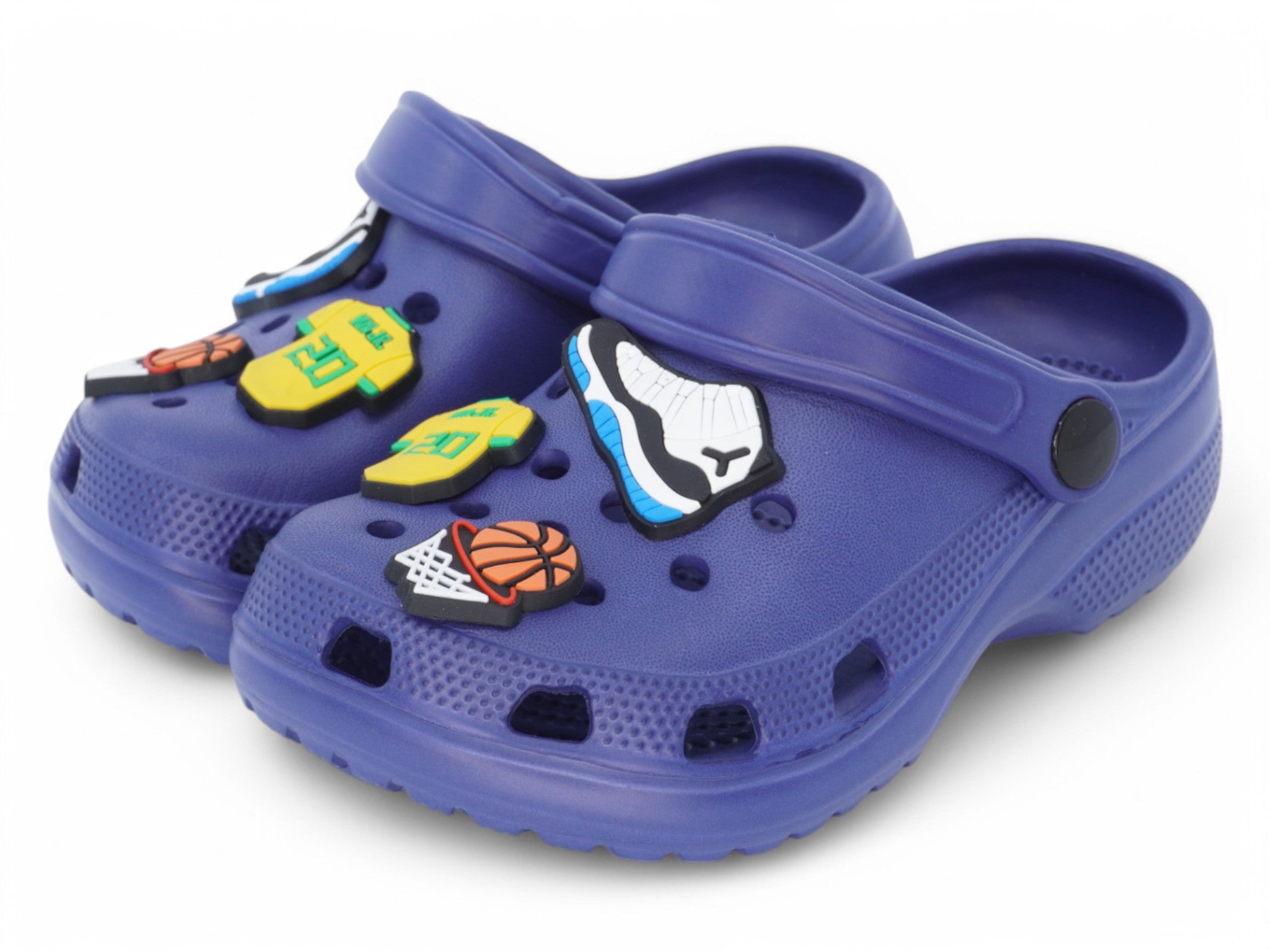 Boys' Navy Soccer Charm Clog